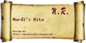 Maráz Rita névjegykártya