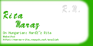 rita maraz business card